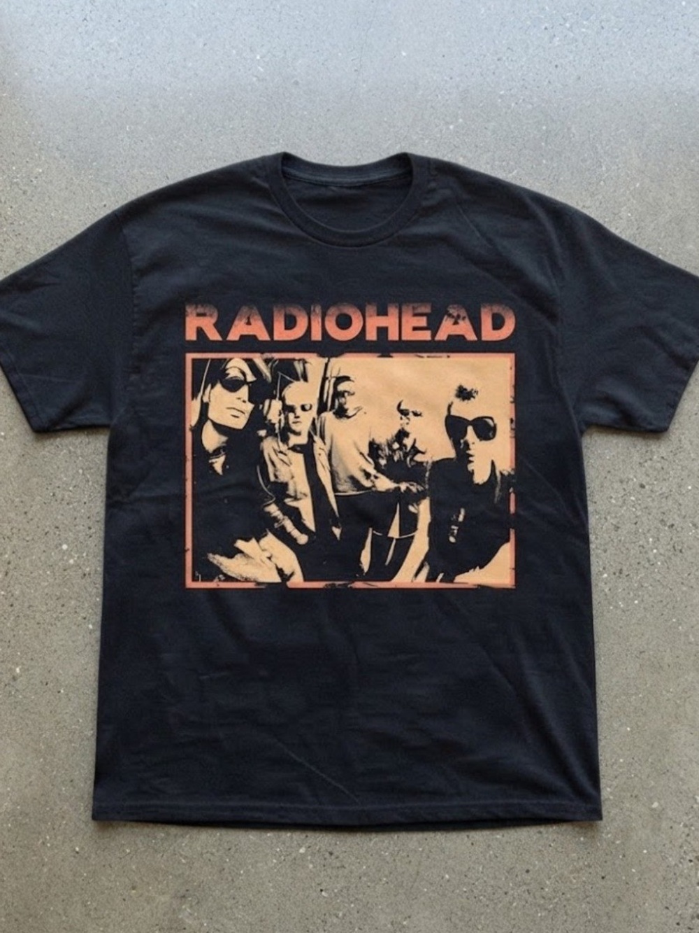 Radiohead The Bends Album Band Graphic Print Black Gildan T-shirt